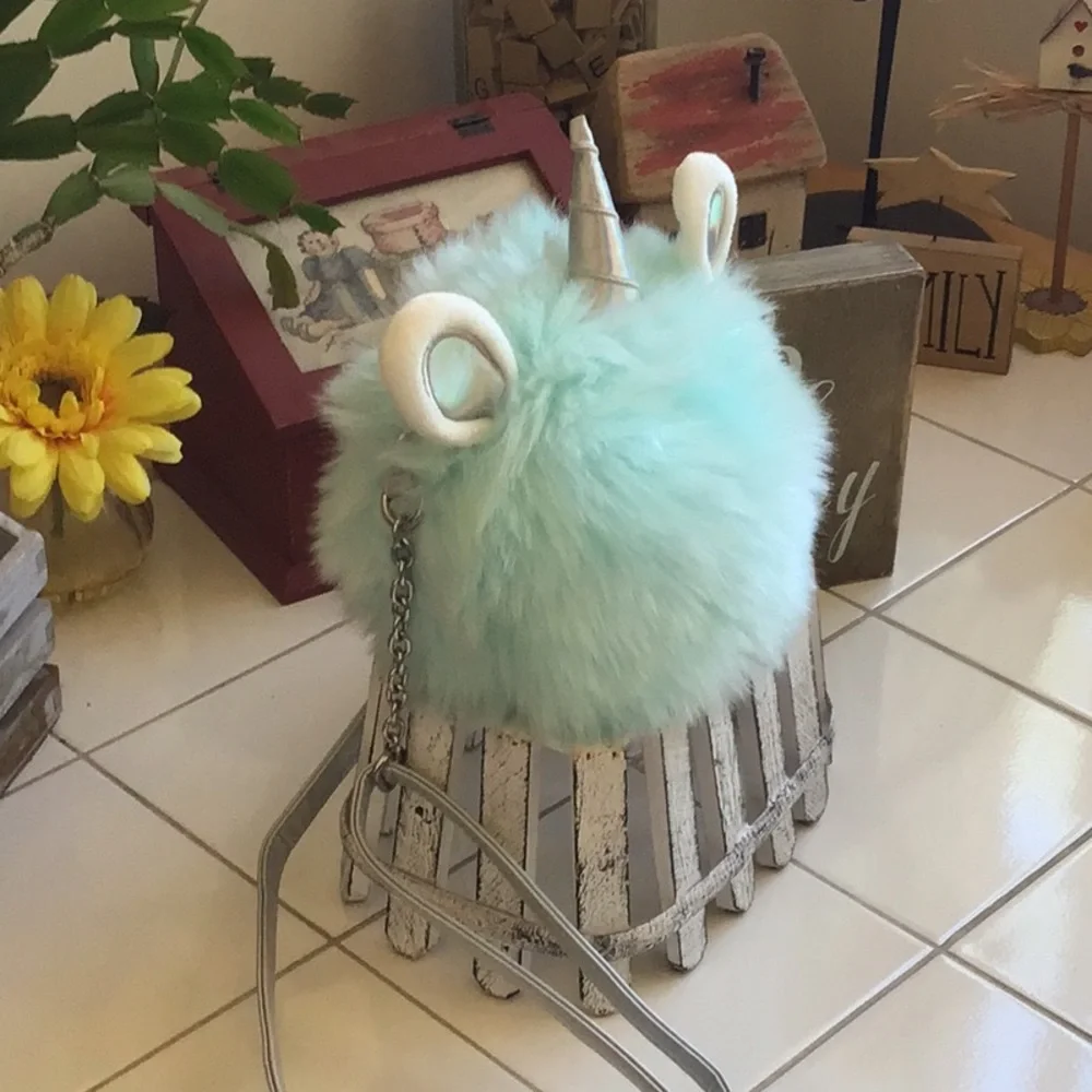 ‘Justice’ Faux Fur Unicorn Crossbody